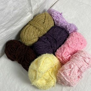 Scrap Yarn Lot of 8